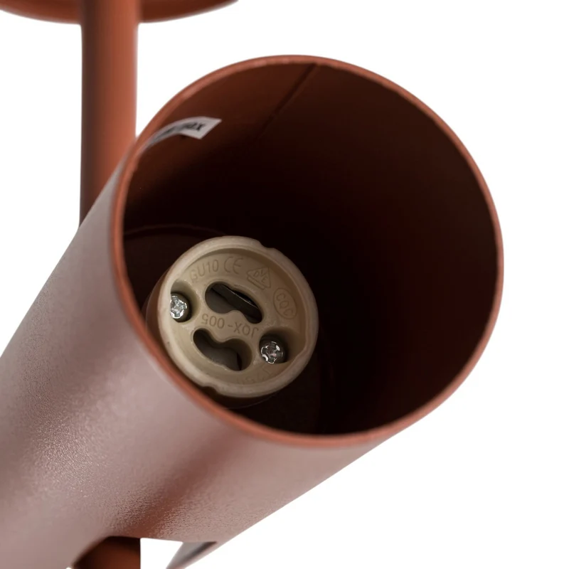 B-Ware Leda Deckenspot Spot Leuchte ziegelrot 3-flammig Stahl Höhe 76 cm364