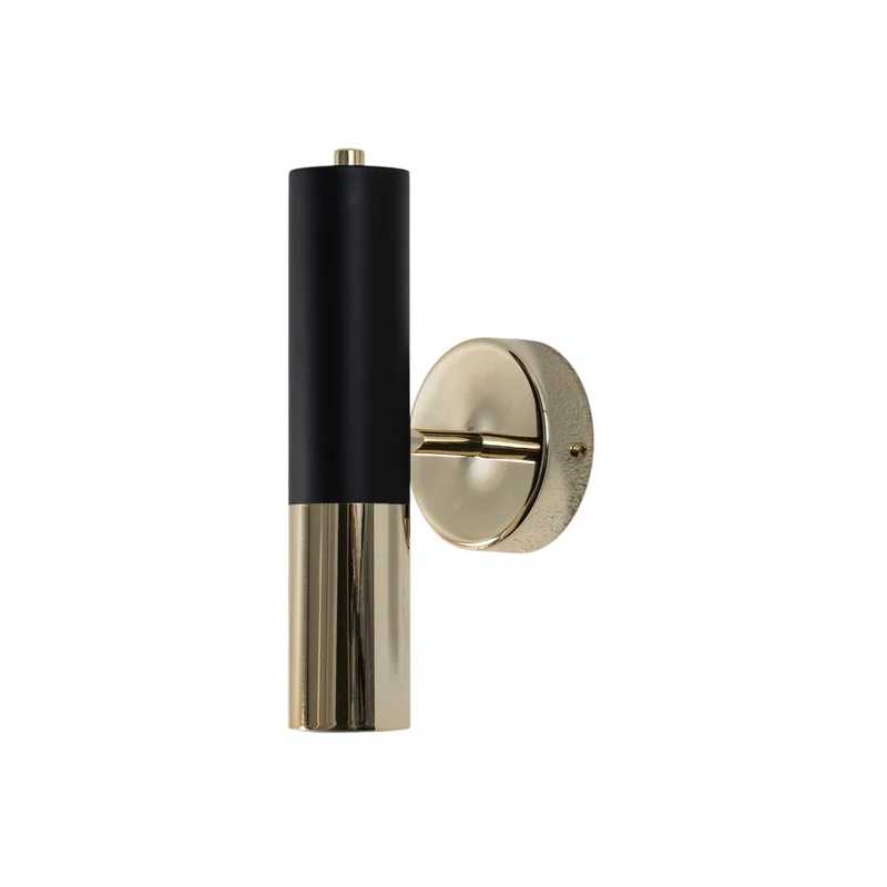B-Ware Orino Wandleuchte Leuchte Wandlampe schwarz gold Metall GU10 Made in EU 25cm