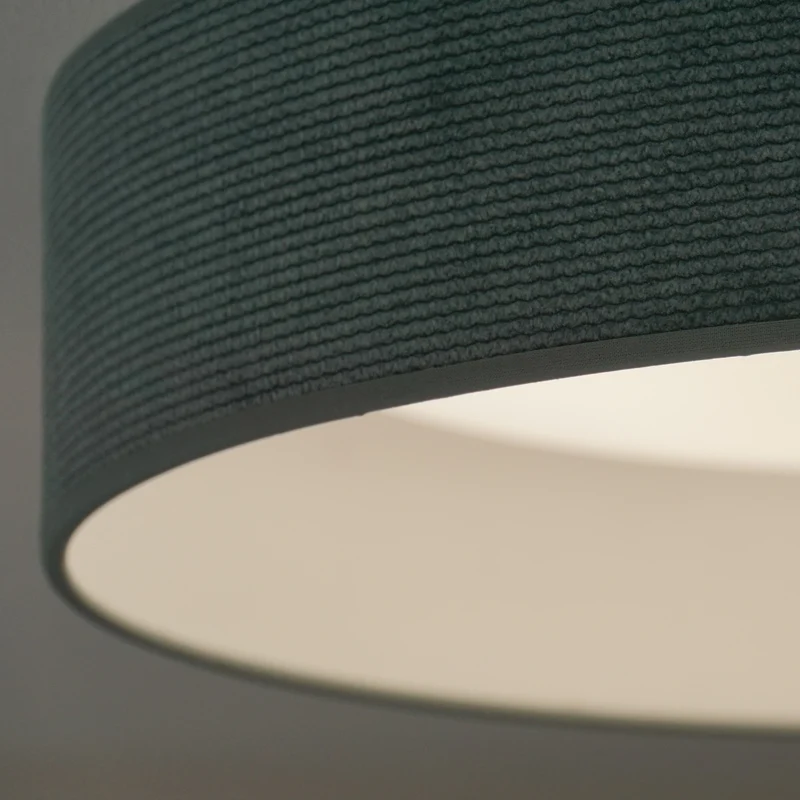 B-Ware DUOLLA Deckenleuchte Plafond Lampe LED mintgrün Stoff Cord Fernbedienung