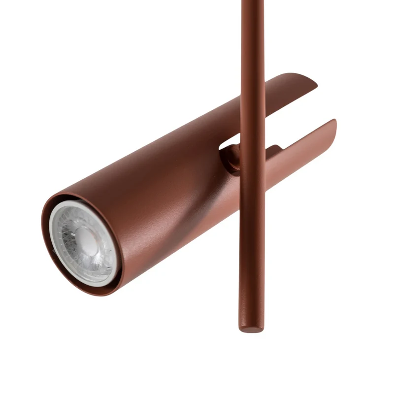 B-Ware Leda Deckenspot Spot Leuchte ziegelrot 3-flammig Stahl Höhe 76 cm
