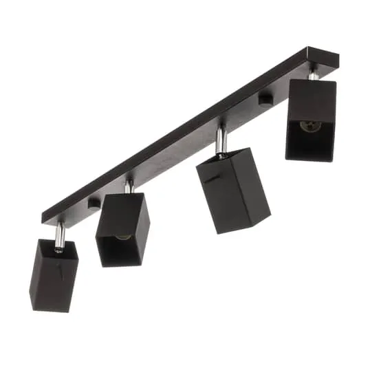 B-Ware Euluna Deckenstrahler Square Deko-Deckenlampe GU10 schwarz vierflammig linear