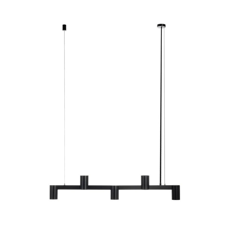 B-Ware Arcchio Hängeleuchte Pendelleuchte Brinja schwarz 120 cm 5 flg GU10