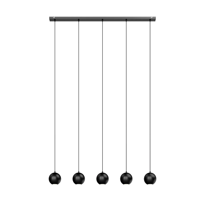 B-Ware Euluna Pendelleuchte Midnight Deckenlampe Hängeleuchte 5-flammig GU10 Schwarz