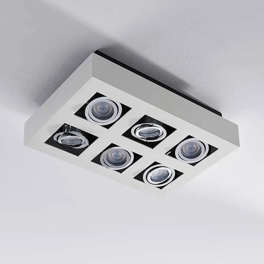 B-Ware Arcchio 6-flammige Deckenlampe Vince Weiß Wohnzimmerleuchte Deckenleuchte GU10