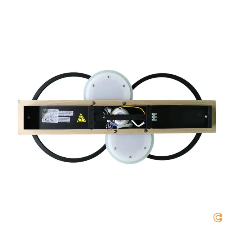 B-Ware JUST LIGHT Deckenleuchte Lampe LED Trooper Holz Eisen Wohnbereich Schlafzimmer F