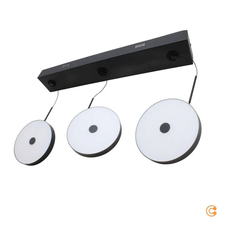 B-Ware JUST LIGHT Pendelleuchte Hängeleuchte LED Plata schwarz höhenverstellbar 3000K