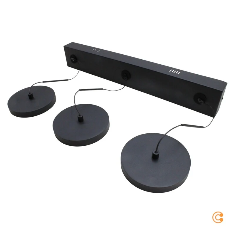 B-Ware JUST LIGHT Pendelleuchte Hängeleuchte LED Plata schwarz höhenverstellbar 3000K