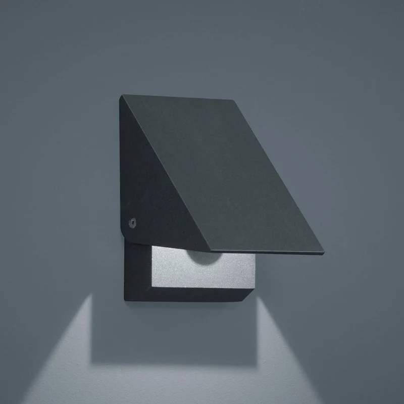 B-Ware Helestra Außenwandleuchte Außenlampe LED Wandlampe graphit Blende Aluminium
