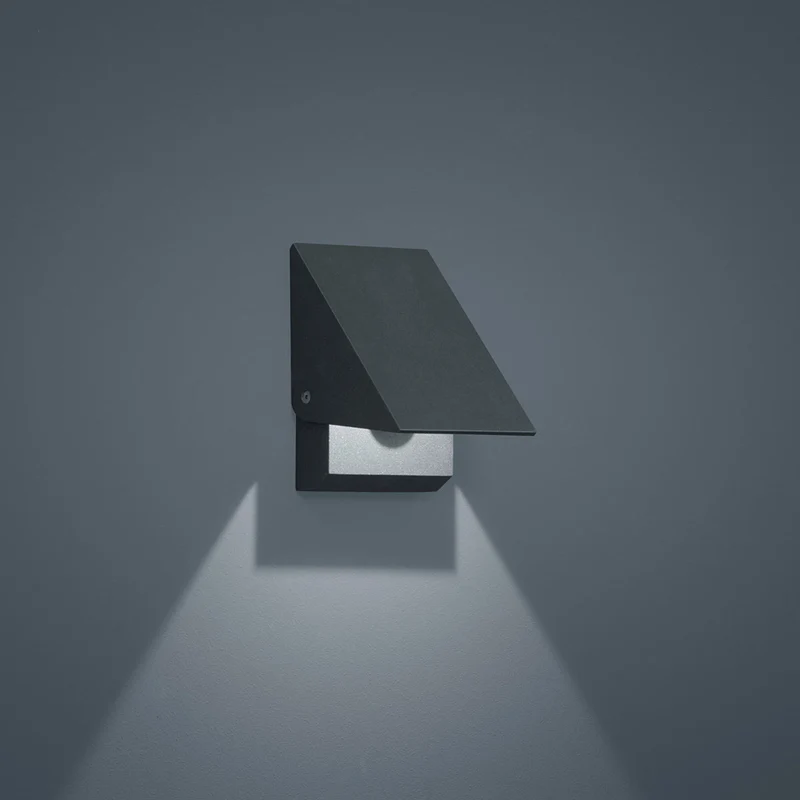 B-Ware Helestra Außenwandleuchte Außenlampe LED Wandlampe graphit Blende Aluminium