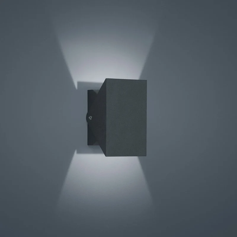B-Ware Helestra Außenwandleuchte Außenlampe LED Wandlampe graphit Blende Aluminium