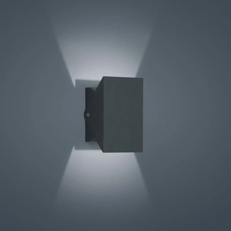 B-Ware Helestra Außenwandleuchte Außenlampe LED Wandlampe graphit Blende Aluminium
