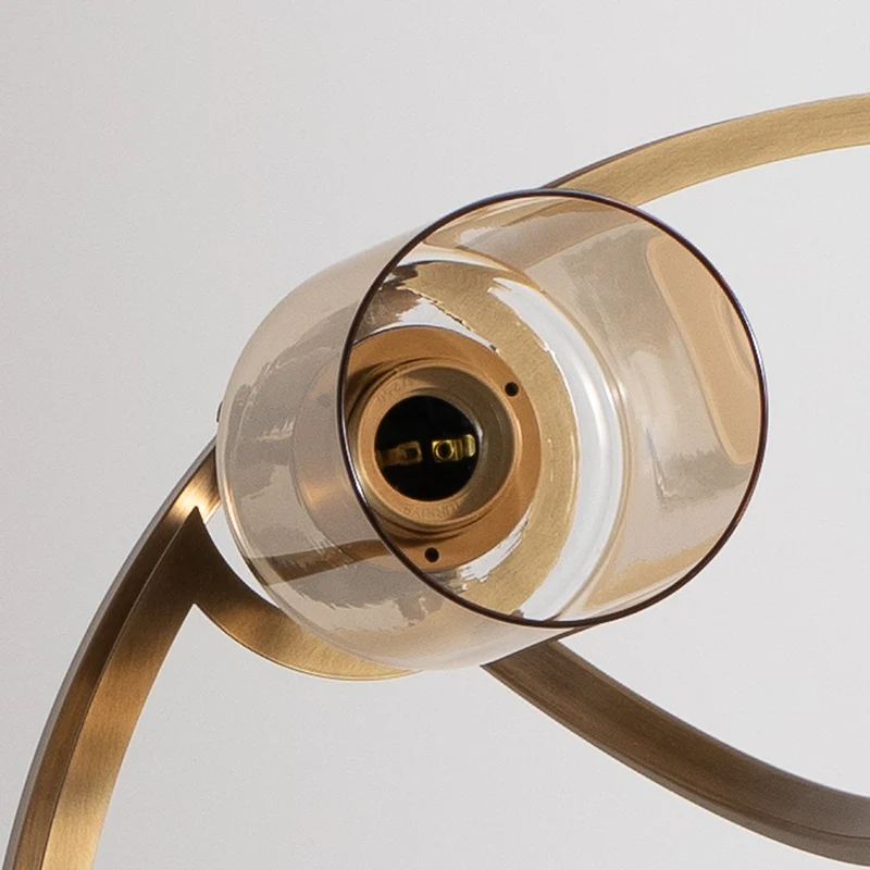 B-Ware Avonni Jadina Kronleuchter Deckenleuchte Lampe gold antik 4flg Ø50cm Metall Glas