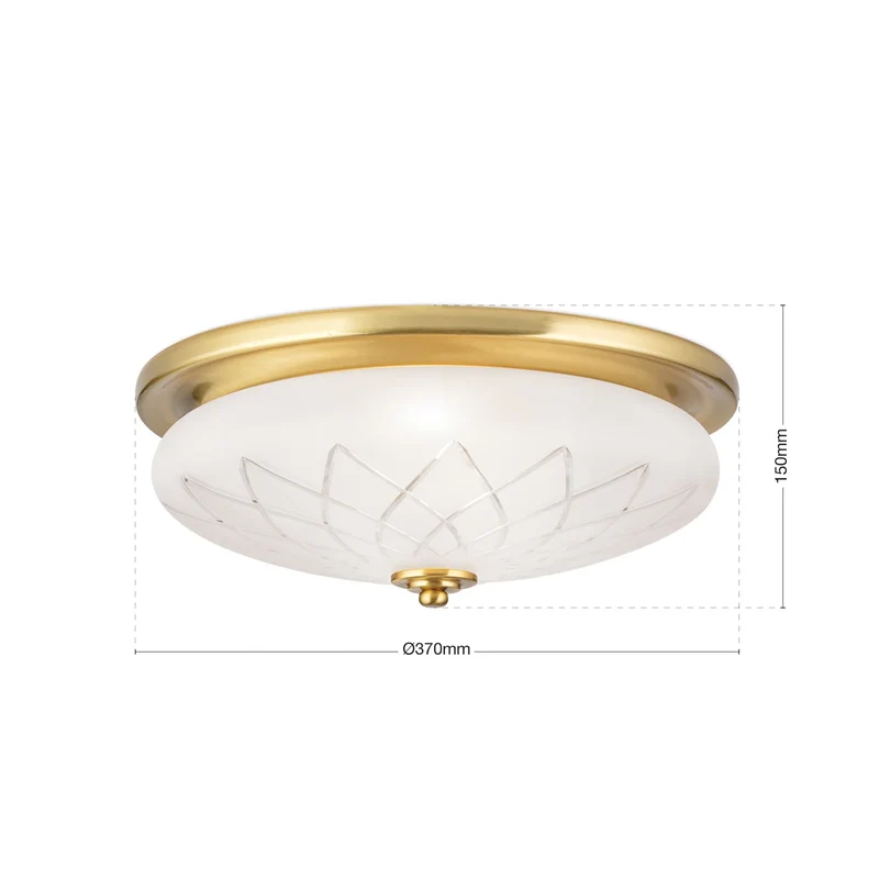 B-Ware ORION Deckenleuchte Porto Deckenlampe Ø 37 cm Glas bronze Stahl E27