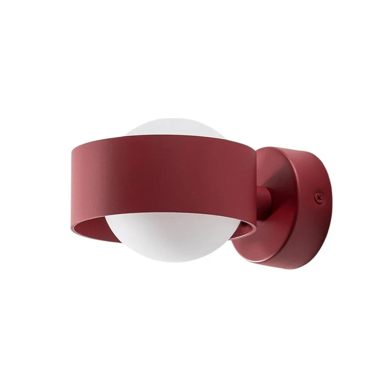 B-Ware Mado Wandleuchte Wandlampe Glasleuchte Glas Stahl rot Lampe Leuchte Spot Licht