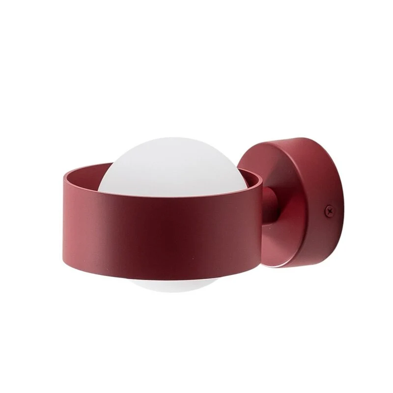 B-Ware Mado Wandleuchte Wandlampe Glasleuchte Glas Stahl rot Lampe Leuchte Spot Licht