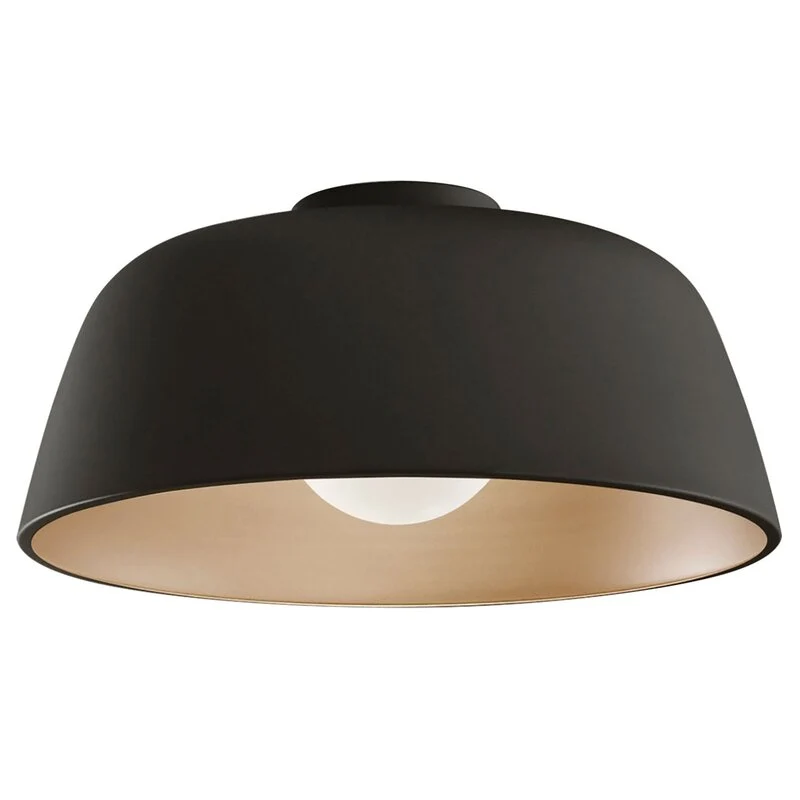 B-Ware LEDS C4 Deckenleuchte Pendelleuchte Miso Lampe schwarz gold Stahl LED Leuchte