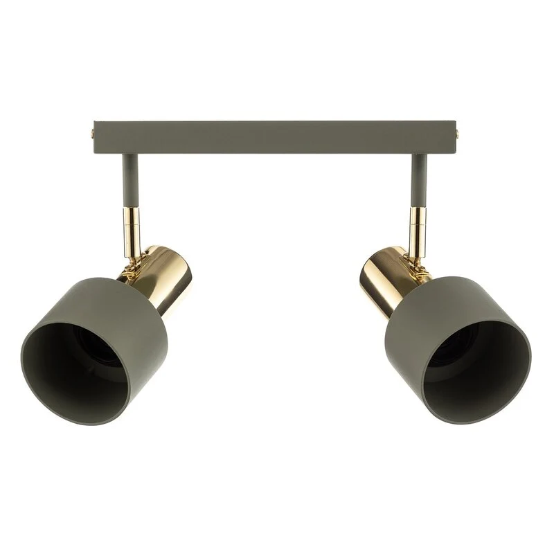 B-Ware Euluna Deckenstrahler Deckenlampe Lampe Leuchte Destin zweiflammig grün/messing