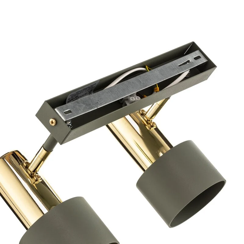 B-Ware Euluna Deckenstrahler Deckenlampe Lampe Leuchte Destin zweiflammig grün/messing