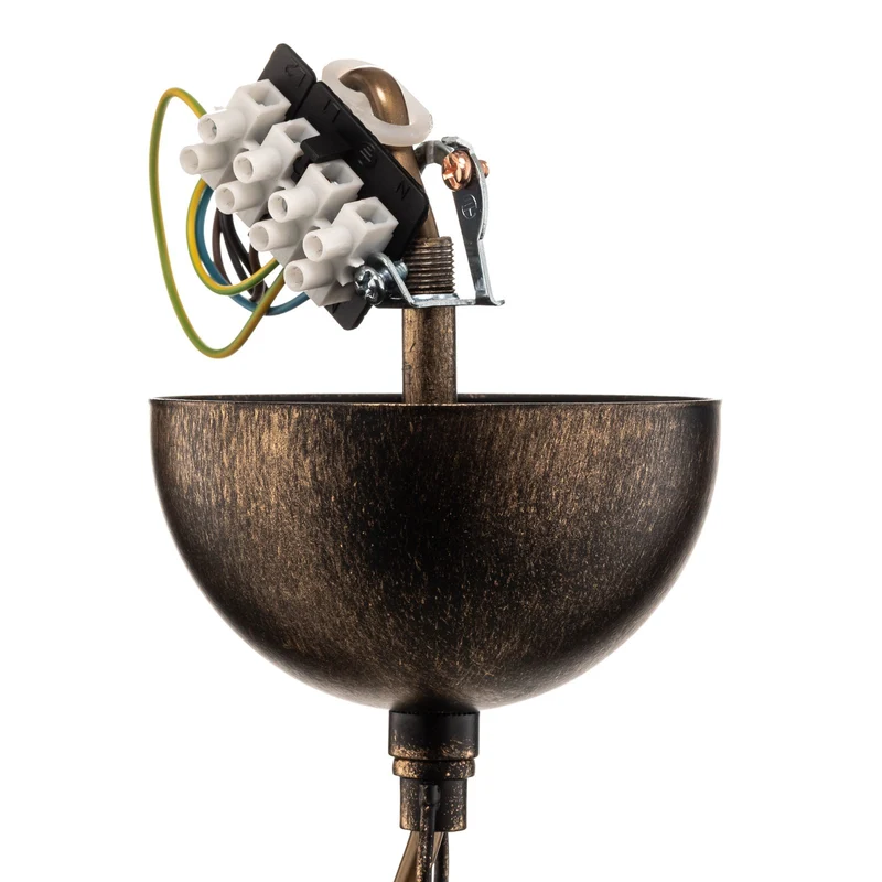 B-Ware Jupiter Hängeleuchte Pendelleuchte Casale altmessing Metall Glas 3-flammig 74cm