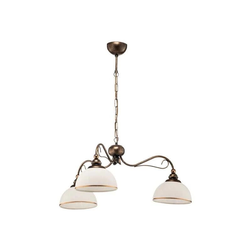 B-Ware Jupiter Hängeleuchte Pendelleuchte Casale altmessing Metall Glas 3-flammig 74cm