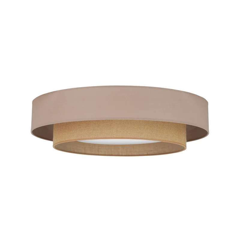 B-Ware Duolla Deckenleuchte Deckenlampe LED Textil braun Luneta Fernbedienung dimm617