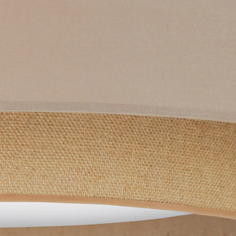 B-Ware Duolla Deckenleuchte Deckenlampe LED Textil braun Luneta Fernbedienung dimm617