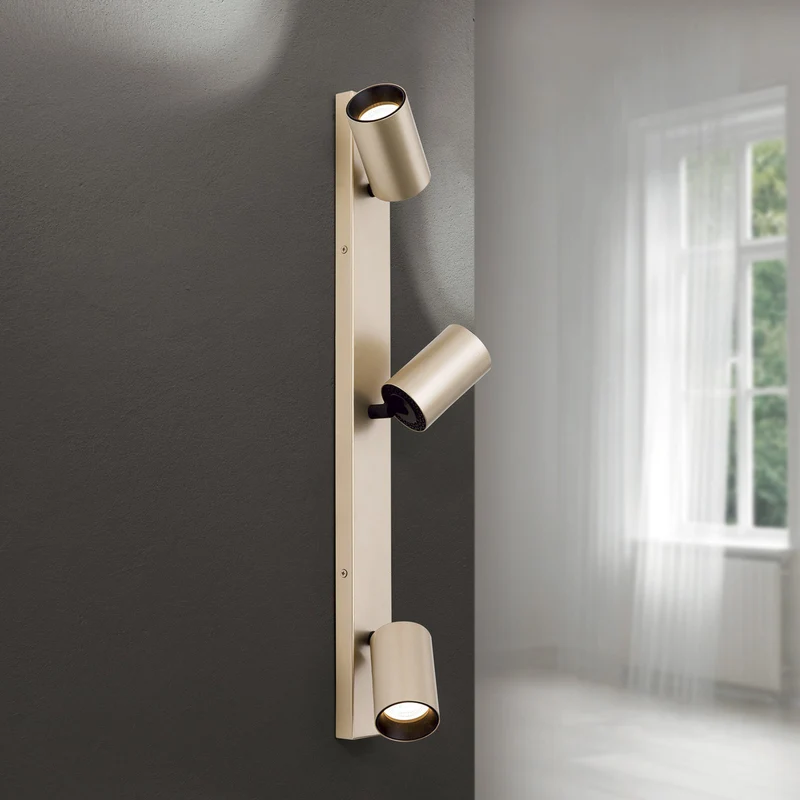 B-Ware Orion Strahler Sean Deckenleuchte Lampe 3-flg goldfarben Metall schwenkbar