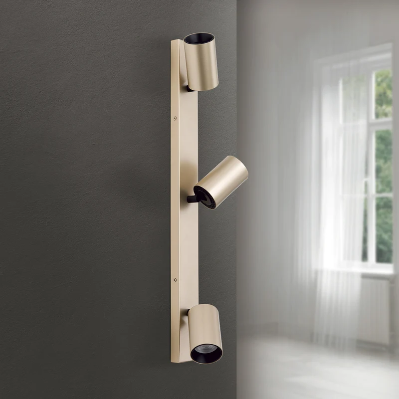 B-Ware Orion Strahler Sean Deckenleuchte Lampe 3-flg goldfarben Metall schwenkbar