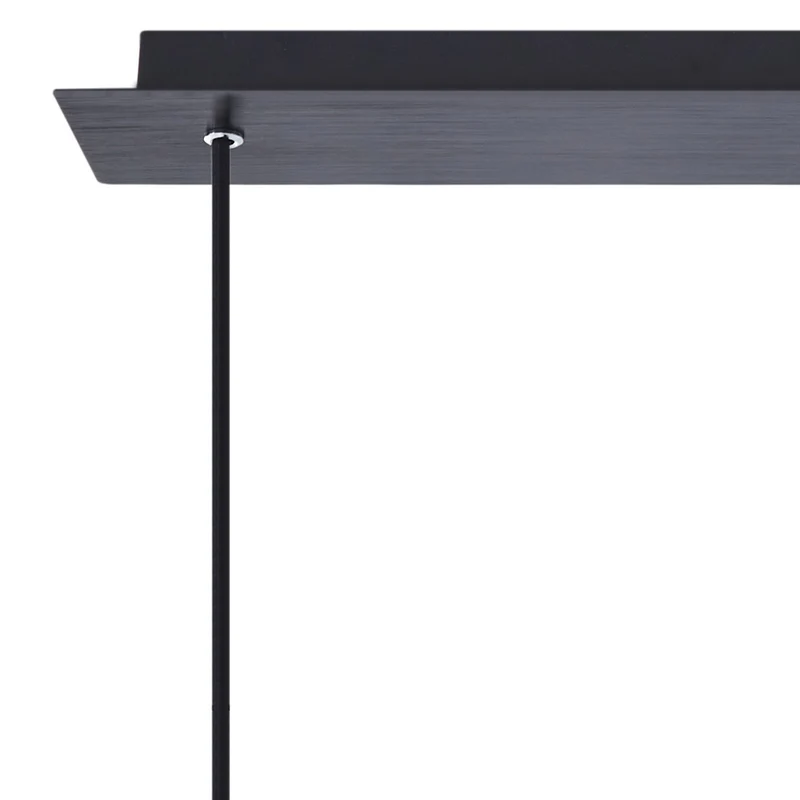 B-Ware Lucande Hängeleuchte Pendelleuchte Eirian Glas 3-flammig schwarz 90 cm Lampe