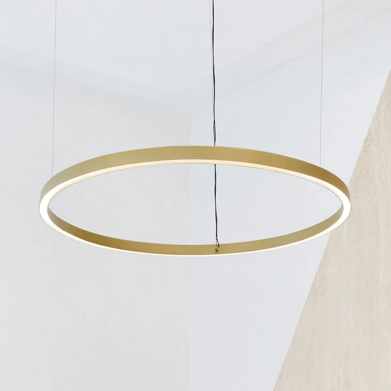 B-Ware Luceplan Compendium Circle Hängeleuchte Deckenleuchte LED 110cm messing Lampe