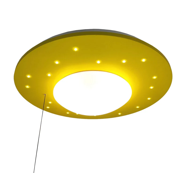 B-Ware Niermann Deckenleuchte Starlight Deckenlampe mit Sternenhimmel Beleuchtung gelb