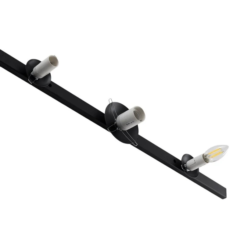 B-Ware Aldex Wandleuchte Garda 3 schwarz Metall Glas 3-flammig Wandlampe Lampe Spot