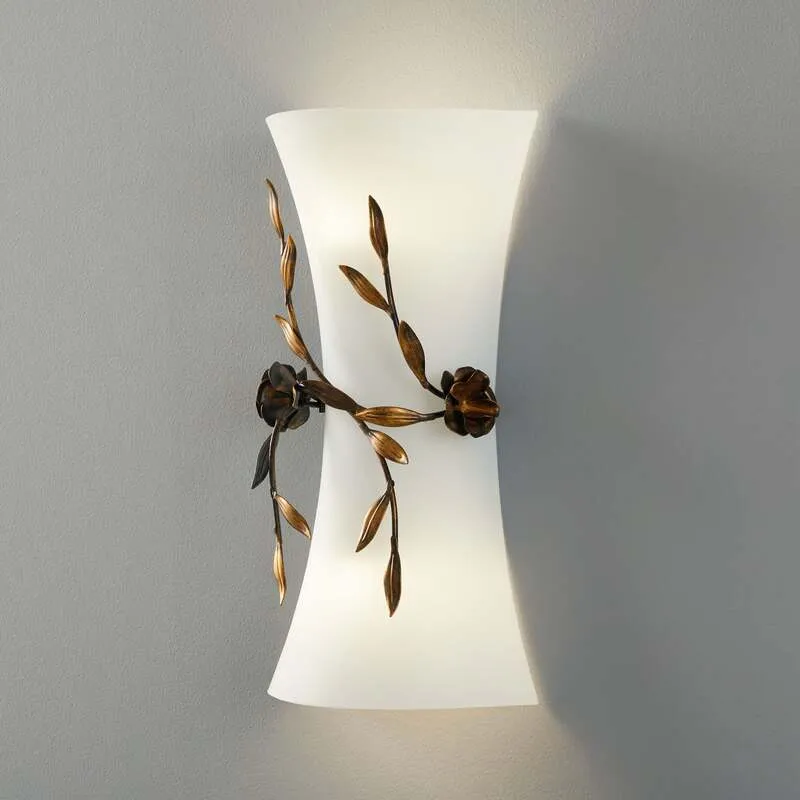 B-Ware Kögl Wandleuchte Rose mit Glasschirm Wandlampe Lampe Leuchte Spot Licht E27