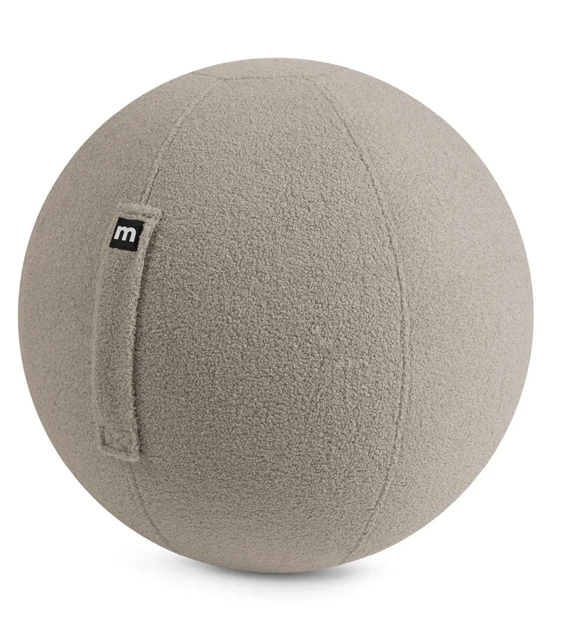 B-Ware mokebo Sitzball Pezziball Yogaball Gymnastikball Teddybezug 65cm Taupe Büro