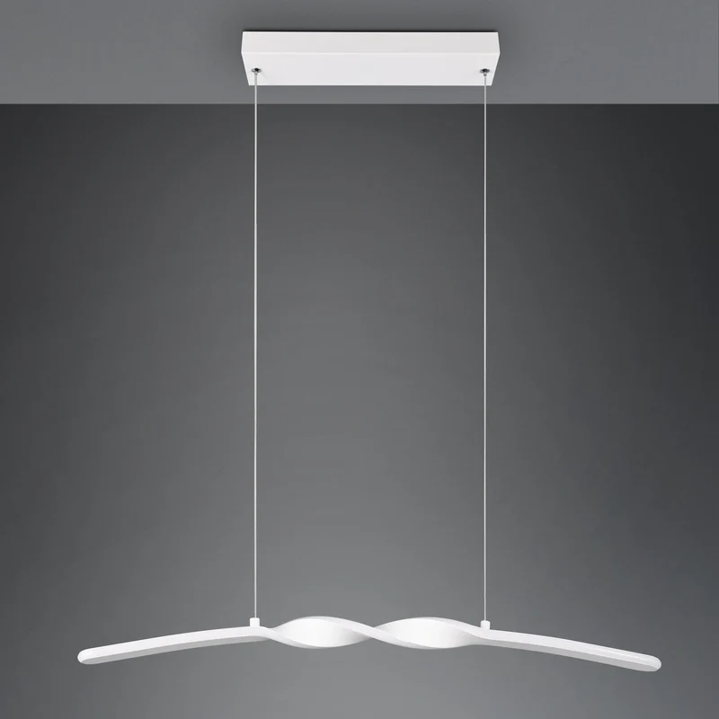 B-Ware Reality Pendelleuchte Hängelampe LED Ginko Weiß Matt Metall 79 cm