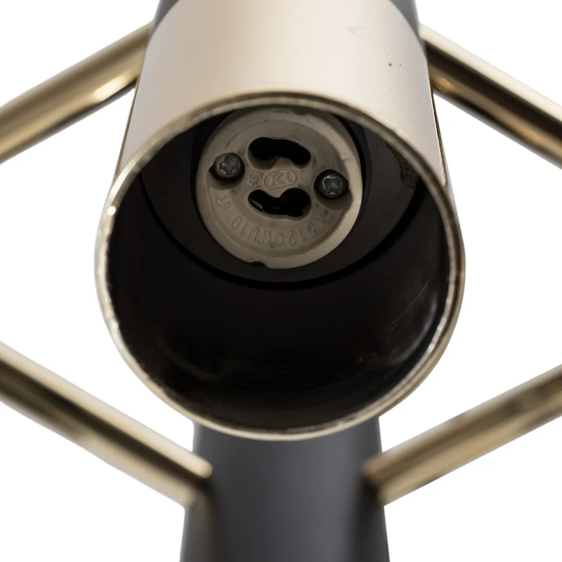 B-Ware Orino Deckenleuchte Lampe Beleuchtung GU10 Metall schwarz gold 7 flammig Modern