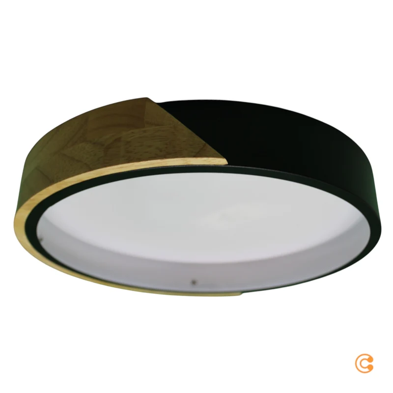 B-Ware JUST LIGHT Deckenleuchte Lampe LED Bila Holz schwarz Kunststoff Beleuchtung 32 c