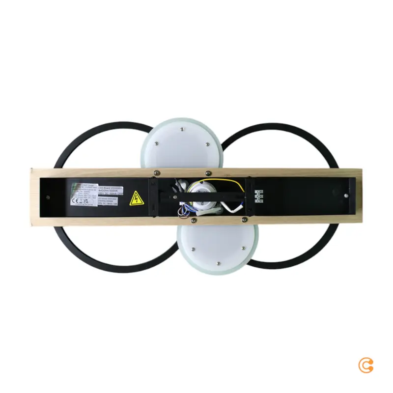 B-Ware JUST LIGHT Deckenleuchte Lampe LED Trooper Holz Eisen Wohnbereich Schlafzimme53