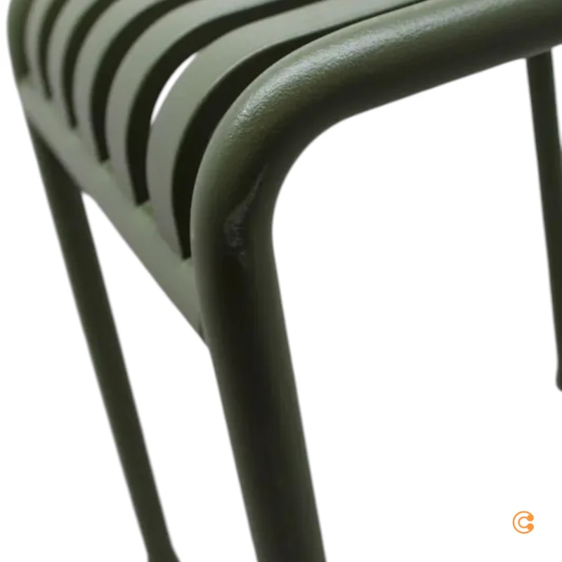 B-Ware Hay Palissade Fußhocker Sitzhocker Hocker Beistelltisch Ottoman Stahl Olivgrün
