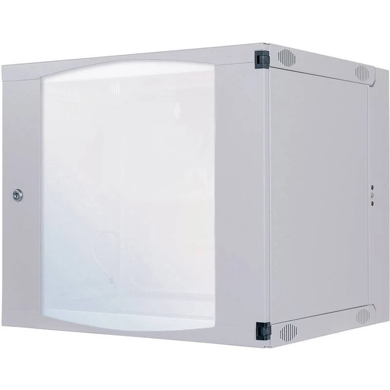 B-Ware Intellinet 19 Zoll Wandgehäuse Rack Lichtgrau 6 HE 540x327x450mm Sicherheitsglas