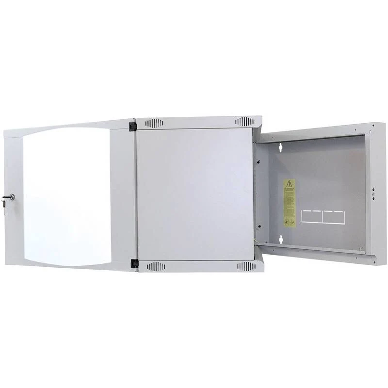 B-Ware Intellinet 19 Zoll Wandgehäuse Rack Lichtgrau 6 HE 540x327x450mm Sicherheitsglas