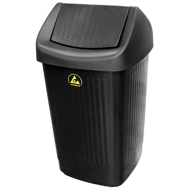 B-Ware BJZ A-35059 ESD Papierkorb Abfallbehälter Mülleimer 50 l Kunststoff Schwarz