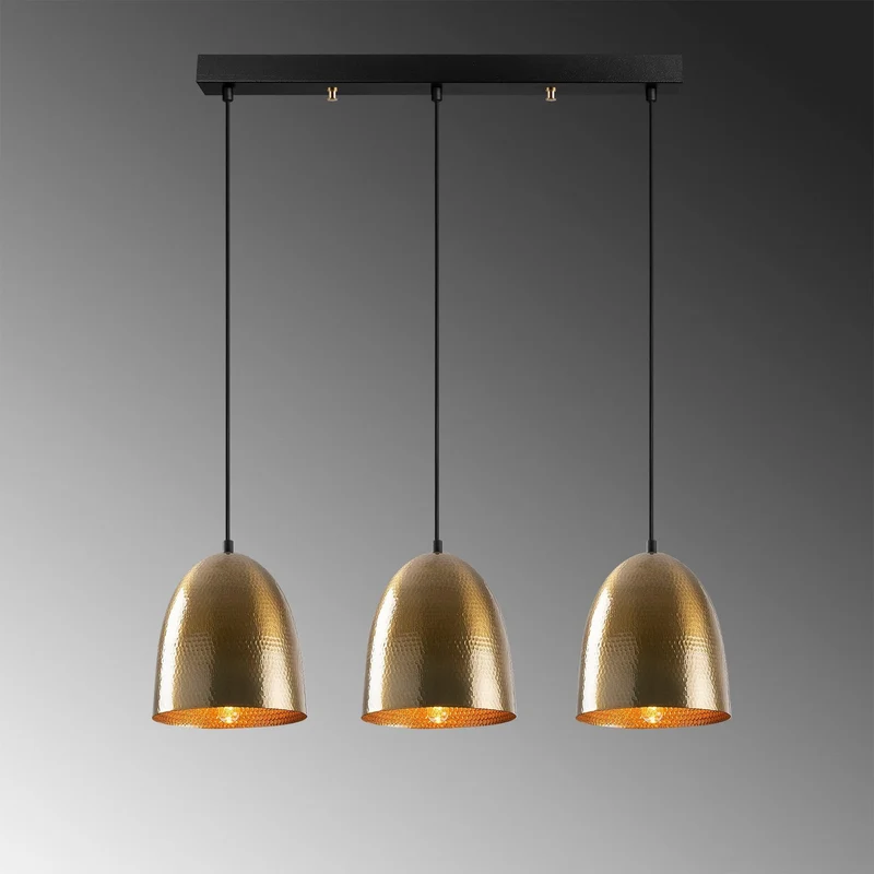 B-Ware Hängeleuchte Tattoo 6172 goldantik Metall 3-flammig lang Deckenlampe Lampe S50