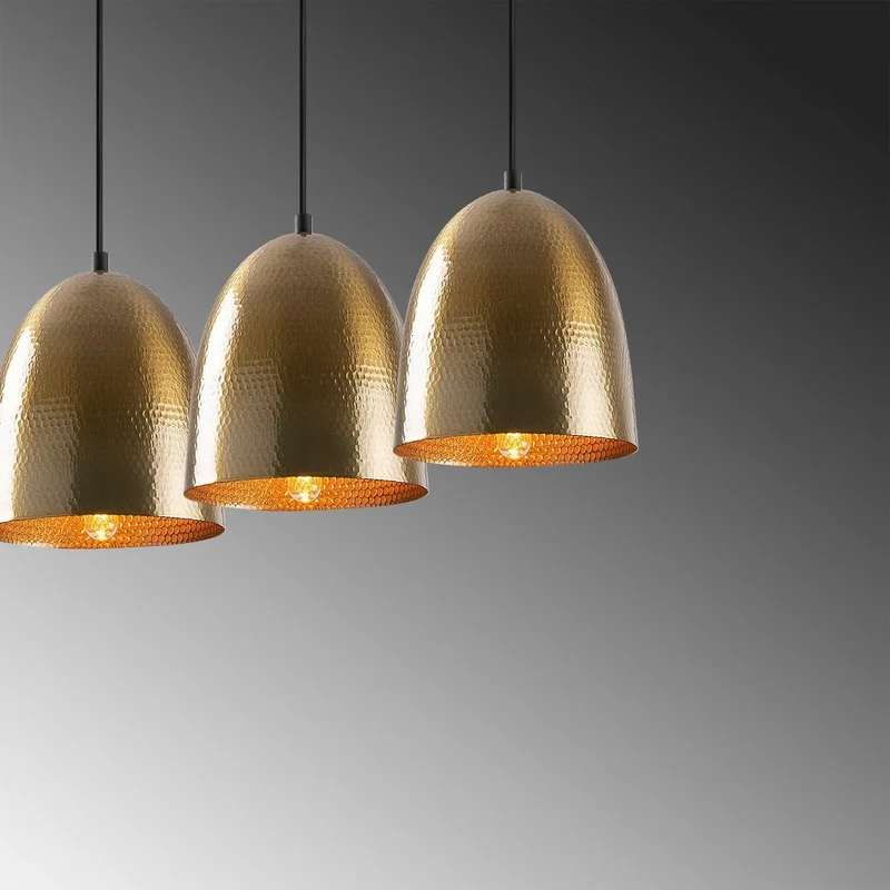 B-Ware Hängeleuchte Tattoo 6172 goldantik Metall 3-flammig lang Deckenlampe Lampe S50