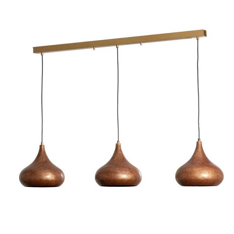 B-Ware Hängeleuchte Muba Pendelleuchte Metall altmessing Lampe 140 cm E27 LED 3-flammig