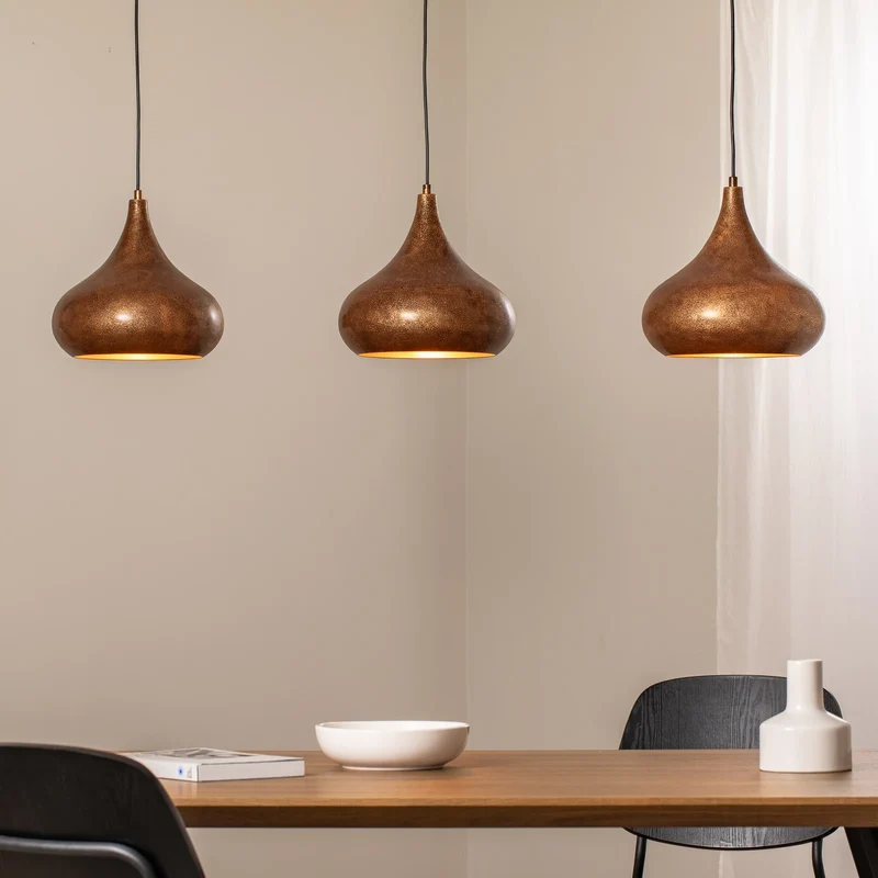 B-Ware Hängeleuchte Muba Pendelleuchte Metall altmessing Lampe 140 cm E27 LED 3-flammig
