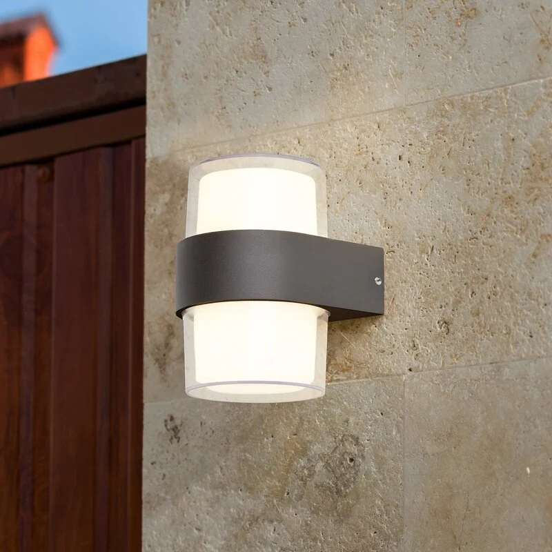 B-Ware Searchlight Wandleuchte Außenlampe LED Außenwandleuchte schwarz Leuchte Lampe