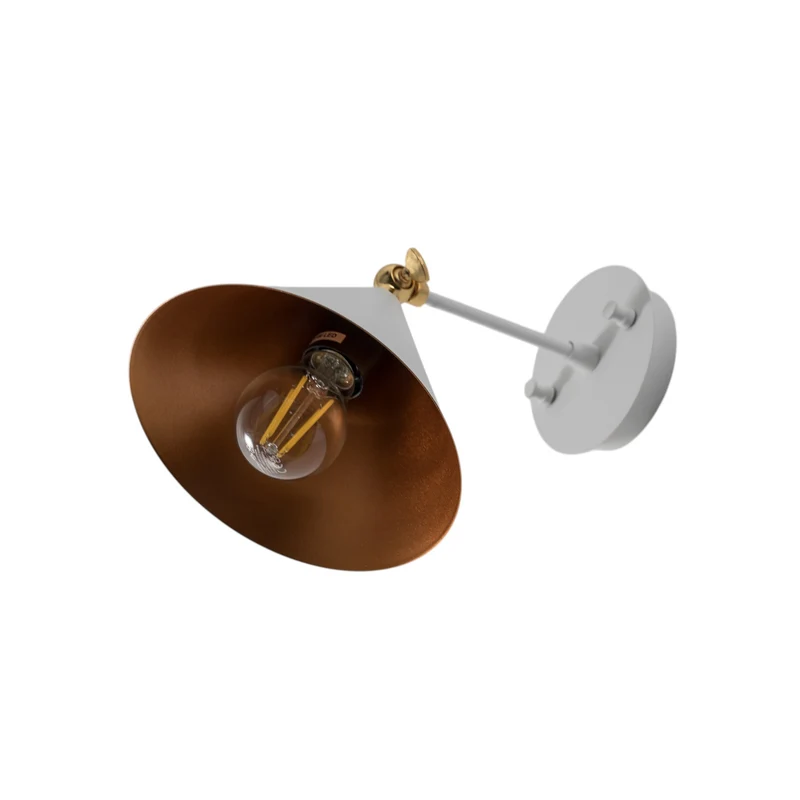 B-Ware Berceste Wandleuchte Lampe Wandlampe weiß gold 185-A Metall E27 Wohnzimmer