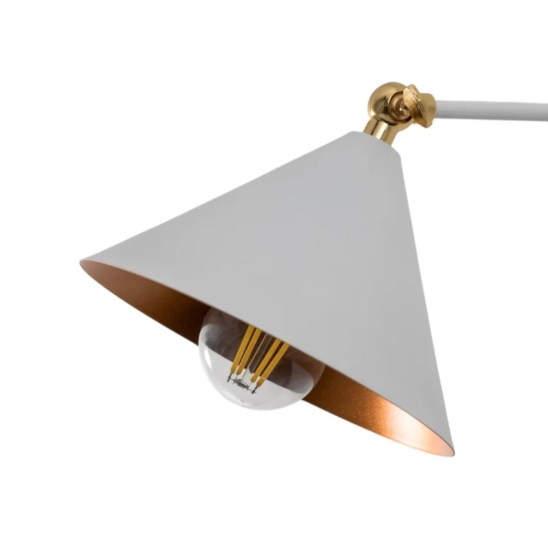 B-Ware Berceste Wandleuchte Lampe Wandlampe weiß gold 185-A Metall E27 Wohnzimmer