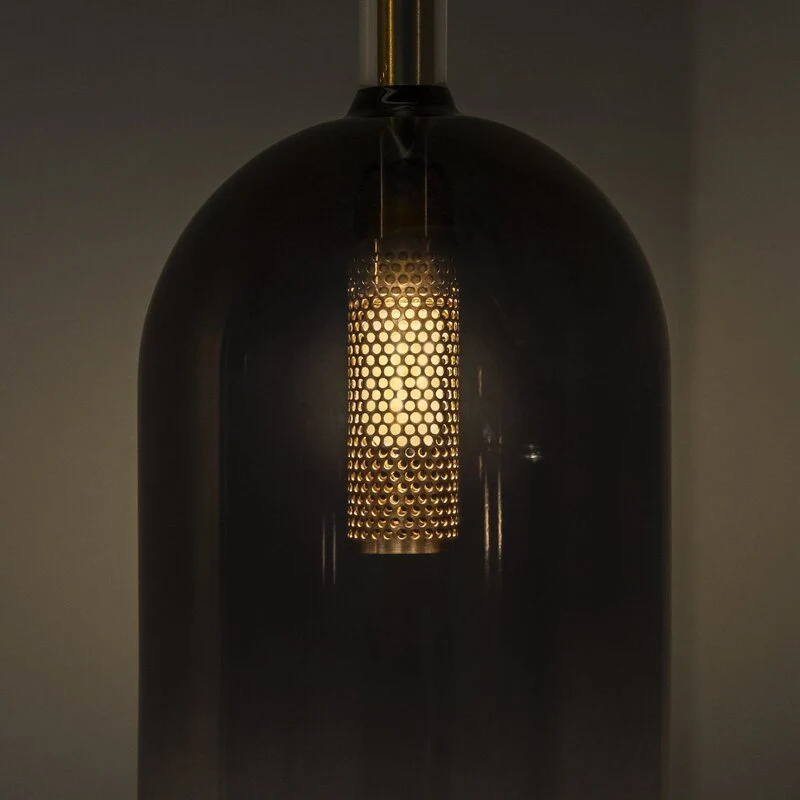 B-Ware Ideal Lux Hängeleuchte Pendelleuchte Empire Glas klar rauchgrau Beleuchtung